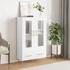 Image de vidaXL Buffet haut blanc 695x31x115 cm bois dingénierie 828284