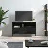 Image de vidaXL Meuble TV Noir 80x36x50 cm Bois dingénierie 828981