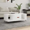 Image de vidaXL Table basse blanc 102x50x40 cm bois dingénierie 829268