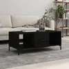 Image de vidaXL Table basse noir 102x50x40 cm bois dingénierie 829301