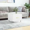 Image de vidaXL Table basse blanc 50x50x40 cm bois dingénierie 829348