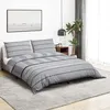 Image de vidaXL Ensemble de housse de couette Gris 200x200 cm Coton 136433