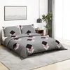 Image de vidaXL Ensemble de housse de couette Gris 200x200 cm Coton 136471