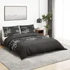 Image de vidaXL Ensemble de housse de couette Noir 200x200 cm Coton 136534