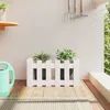 Image de vidaXL Jardinière avec design de clôture blanc 60x30x30 cm pin massif 832468
