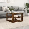 Image de vidaXL Table basse chêne fumé 595x595x40 cm bois dingénierie 834254