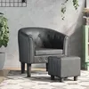 Image de vidaXL Fauteuil Cabriolet avec Repose-pied Chaise avec Accoudoirs Canapé avec Dossier Siège Rembourré Salon Chambre 356464