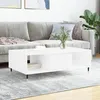 Image de vidaXL Table basse blanc brillant 104x60x35 cm bois dingénierie 827078