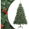 Image de vidaXL Sapin de Noël artificiel avec pommes de pin et baies 240 cm 357709