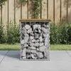 Image de vidaXL Banc de jardin design gabion 33x31x42 cm bois de pin imprégné 834328