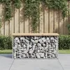 Image de vidaXL Banc de jardin design de gabion 83x315x42cm bois massif de pin 834347