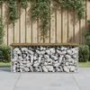 Image de vidaXL Banc de jardin design gabion 103x315x42cm bois de pin imprégné siège de jardin banc de parc banc de pique-nique 834352