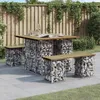 Image de vidaXL Table de jardin Gabion Design 100x102x72 cm Bois de pin imprégné 834373