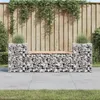 Image de vidaXL Banc de jardin design gabion 183x41x605 cm bois massif douglas 834388
