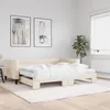 Image de vidaXL Lit de jour avec gigogne et matelas crème 100x200 cm tissu 3196605