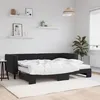 Image de vidaXL Lit de jour avec lit gigogne et matelas noir 80x200 cm velours 3196712