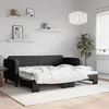 Image de vidaXL Lit de jour avec lit gigogne noir 80x200 cm tissu 3196813