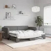 Image de vidaXL Lit de jour avec gigogne sans matelas gris foncé 90x200 cm 3196817