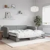 Image de vidaXL Lit de jour avec lit gigogne gris clair 100x200 cm tissu 3196821