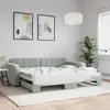 Image de vidaXL Lit de jour avec gigogne sans matelas gris clair 90x200 cm 3196929