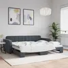 Image de vidaXL Lit de Jour avec Lit Gigogne Canapé-lit Lit dInvité Meuble de Chambre à Coucher Salle de Séjour Moderne Gris 3196930