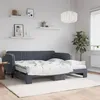 Image de vidaXL Lit de Jour avec Lit Gigogne et Matelas Canapé-lit Lit dInvité Meuble de Chambre à Coucher Salle de Séjour 3197101