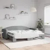 Image de vidaXL Lit de jour avec gigogne sans matelas gris clair 80x200 cm 3197183