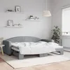 Image de vidaXL Lit de jour avec gigogne sans matelas gris clair 90x200 cm 3197188