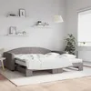 Image de vidaXL Lit de jour avec gigogne et matelas taupe 100x200 cm tissu 3197214