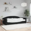 Image de vidaXL Lit de jour avec matelas noir 90x200 cm velours 3197281