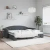 Image de vidaXL Lit de jour avec gigogne sans matelas gris foncé 90x200 cm 3197302
