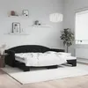 Image de vidaXL Lit de jour avec lit gigogne noir 90x200 cm velours 3197305