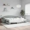 Image de vidaXL Lit de jour avec lit gigogne gris clair 100x200 cm velours 3197308
