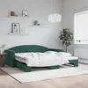 Image de vidaXL Lit de jour avec lit gigogne vert foncé 100x200 cm velours 3197310