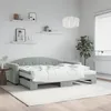 Image de vidaXL Lit de jour avec gigogne et matelas gris clair 90x190cm velours 3197338