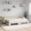 Image de vidaXL Lit de jour avec lit gigogne crème 80x200 cm tissu 3197425