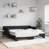 Image de vidaXL Lit de jour avec lit gigogne noir 90x190 cm tissu 3197438