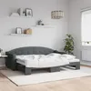 Image de vidaXL Lit de jour avec lit gigogne gris foncé 80x200 cm tissu 3197526