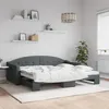 Image de vidaXL Lit de jour avec lit gigogne gris foncé 90x200 cm tissu 3197531