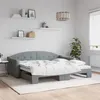 Image de vidaXL Lit de jour avec lit gigogne gris clair 90x190 cm tissu 3197540