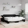 Image de vidaXL Lit de jour avec lit gigogne noir 90x190 cm tissu 3197646