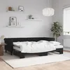 Image de vidaXL Lit de jour avec lit gigogne et matelas noir 80x200 cm velours 3197792