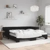 Image de vidaXL Lit de jour avec lit gigogne et matelas noir 100x200 cm velours 3197806