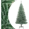 Image de vidaXL Sapin de Noël artificiel avec neige floquée vert 210 cm 357775