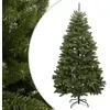 Image de vidaXL Sapin de Noël artificiel à charnières avec support vert 210 cm 357780