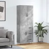 Image de vidaXL Buffet haut Gris béton 695x34x180 cm Bois dingénierie 3198093