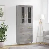 Image de vidaXL Buffet haut Sonoma gris 69 5x34x180 cm Bois dingénierie 3198391