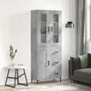 Image de vidaXL Buffet haut Gris béton 695x34x180 cm Bois dingénierie 3198661