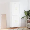 Image de vidaXL Buffet haut Blanc 695x34x180 cm Bois dingénierie 3199665