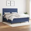 Image de VidaXL Lit à sommier tapissier avec matelas Bleu 160x200 cm Tissu - Modèle 3141631